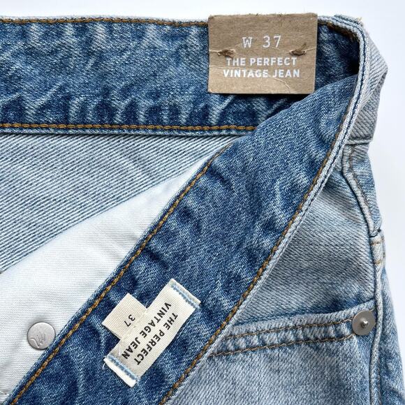 Madewell The Perfect Vintage Jean Size 37 or 24 Light Wash Denim - Picture 10 of 16